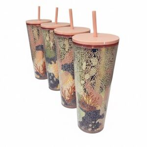 Starbucks Colorful Coral Reef Tumbler Set of 4